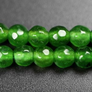 'Jade', Forest Green facetterede 4mm JADEF 040 2