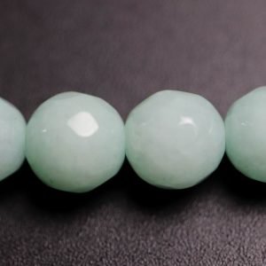 'Jade', Aqua facetterede 6mm