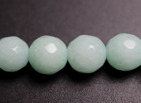 'Jade', Aqua facetterede 6mm