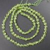 Flad, facetteret peridot 4 x 2,5 mm