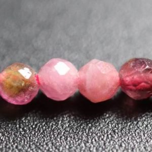 Bittesmå, facetterede Pink turmaliner 2mm TURMALIN 016 5