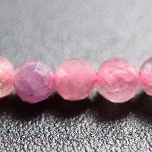 Bittesmå, facetterede Pink turmaliner 2mm TURMALIN 016 6