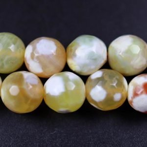 Facetteret, gul fireagat 8mm FACETAGAT 018 3