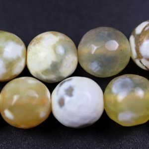 Facetteret, gul fireagat 8mm FACETAGAT 018 4