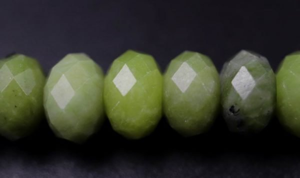 Facetterede rondeller i peridot 4x6mm - Image 3