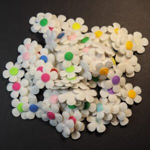 Tekstil blomster mixcolor