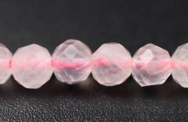 Facetterede jaderondeller, Pink 2,5x3 mm