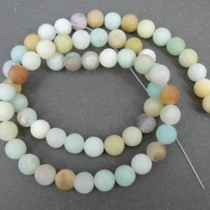 Mat multifarvet amazonit 6mm