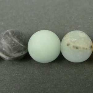 Mat multifarvet amazonit 6mm