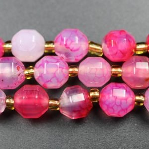 Pink facetterede agater 8x7,5 mm AGAT 272 2