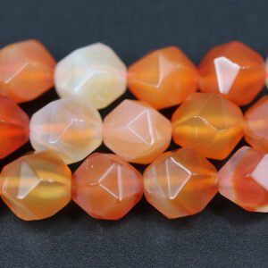 Starcut rød Agat ca. 9x10mm