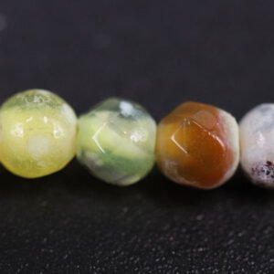 Lysegul fireagat, facetterede 3mm
