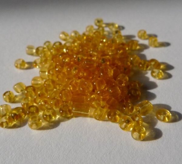 2 mm Seed beads, Gyldengul(20 gram)