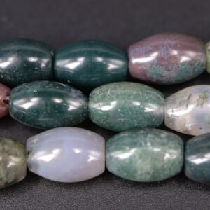 Ovaler i Indian agat 8x12mm