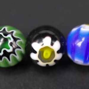 Millefiori perler, runde ca. 10 mm