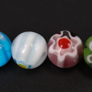 Millefiori perler, runde ca. 10 mm