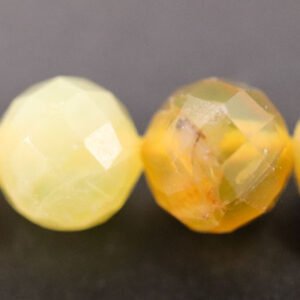 Facetteret Yellow Opal 6 mm