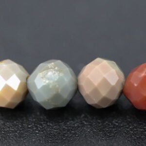 Multifarvede agater, facetterede 3mm FACETAGAT 022 3