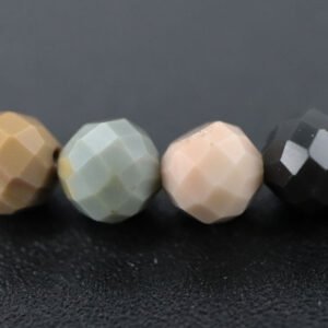 Multifarvede agater, facetterede 3mm