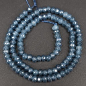 Prussian Blue, Facetterede rondeller i 'jade' 2x4mm