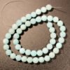 Matte perler i jade 8mm, Light Cyan