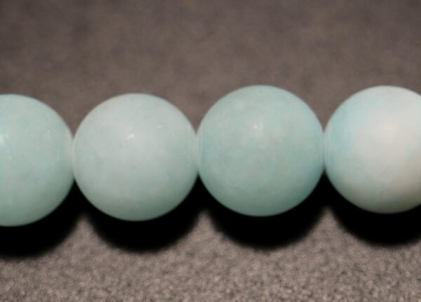 Matte perler i jade 8mm, Light Cyan