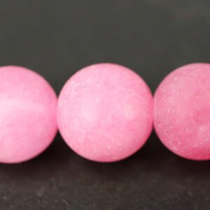 Matte perler i jade 8mm, Soft Pink