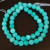 Matte perler i jade 8mm, Sky Blue
