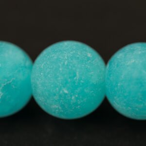 Matte perler i jade 8mm, Sky Blue