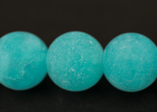 Matte perler i jade 8mm, Sky Blue