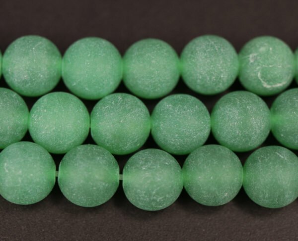 Matte perler i jade 8mm, Green - Billede 2