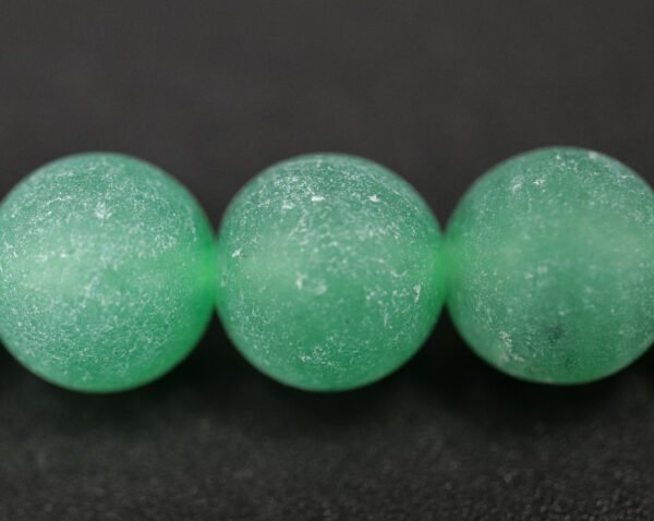 Matte perler i jade 8mm, Green