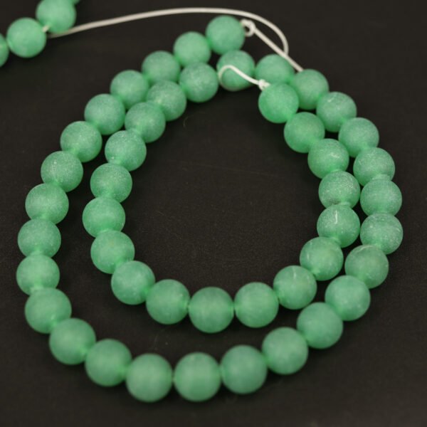 Matte perler i jade 8mm, Green