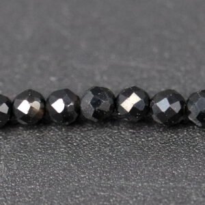 Facetteret sort onyks 2mm