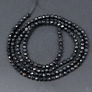 Facetteret sort onyks 2mm