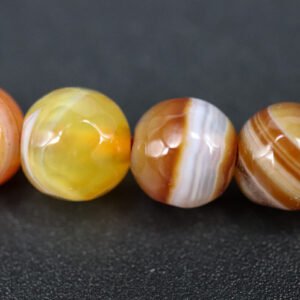 Facetteret, Brun stribet agat 6 mm