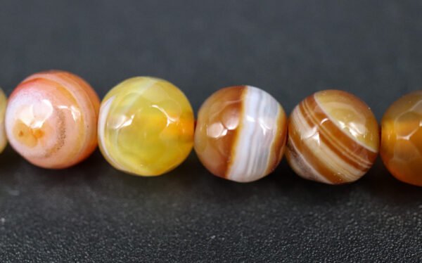 Facetteret, Brun stribet agat 6 mm