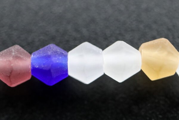 Matte,Bikoniske glasperler Mixcolor 3,5mm