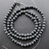 Matte, Bikoniske glasperler Sorte 3,5mm