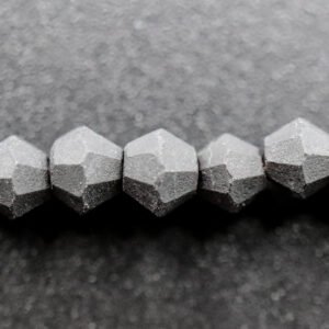 Matte, Bikoniske glasperler Sorte 3,5mm