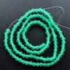 Matte, Bikoniske glasperler Grønne 3,5mm