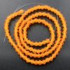 Matte, Bikoniske glasperler Lys orange 3,5mm
