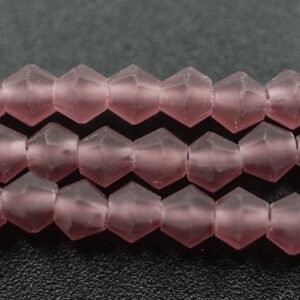 Matte, Bikoniske glasperler Indian Red 3,5mm