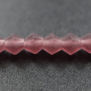 Matte, Bikoniske glasperler Indian Red 3,5mm