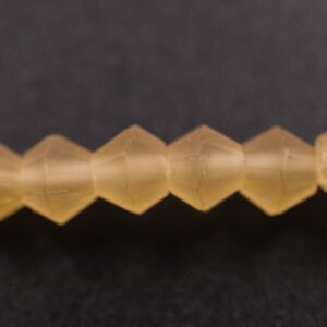 Matte, Bikoniske glasperler Sandfarvede 3,5mm