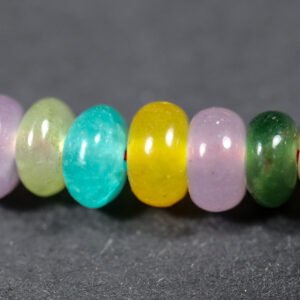 Lys Mixcolor rondeller i 'jade' 2,5x5mm