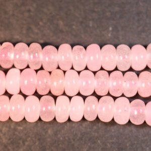 Lyserøde rondeller i 'jade' 2,5x5mm