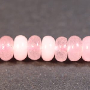 Lyserøde rondeller i 'jade' 2,5x5mm