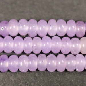 Lavendelfarvede rondeller i 'jade' 2,5x5mm