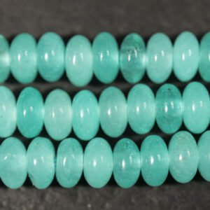 Lyse Turkise rondeller i 'jade' 2,5x5mm